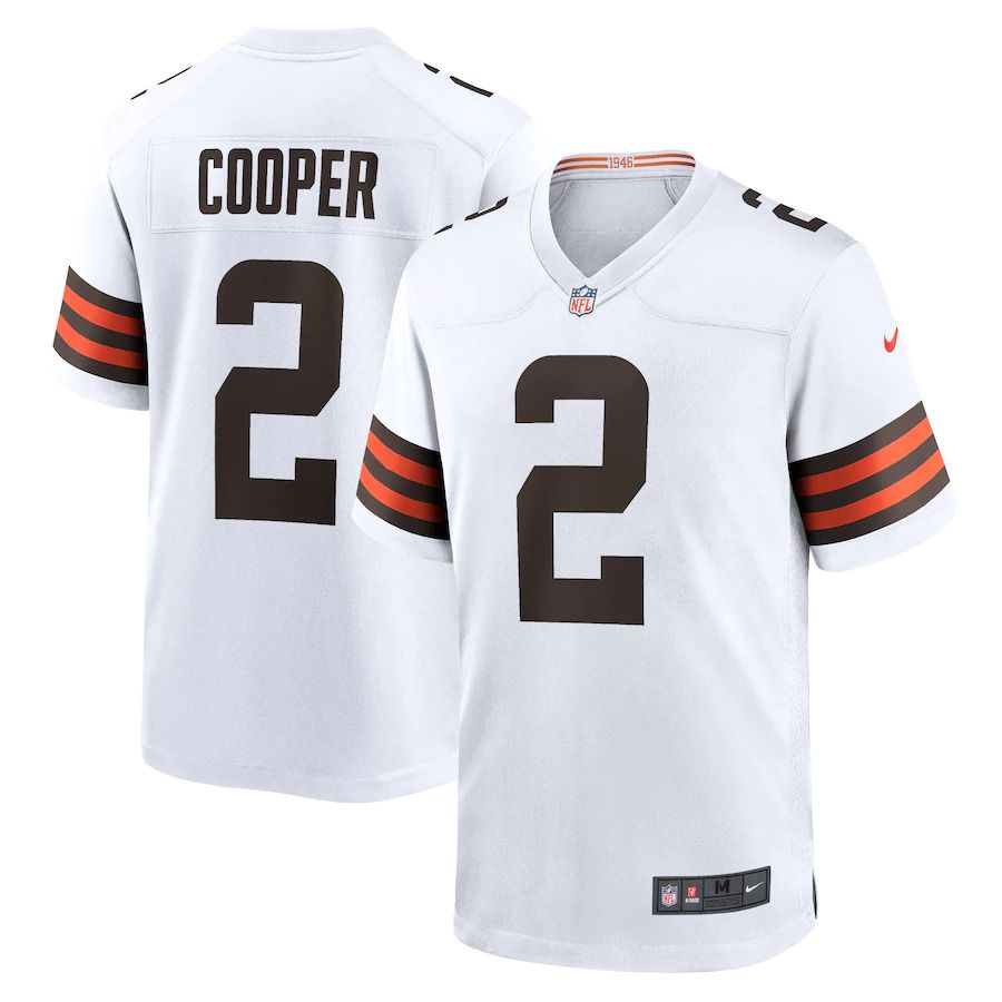 Men Cleveland Browns #2 Amari Cooper Nike White Game NFL Jersey